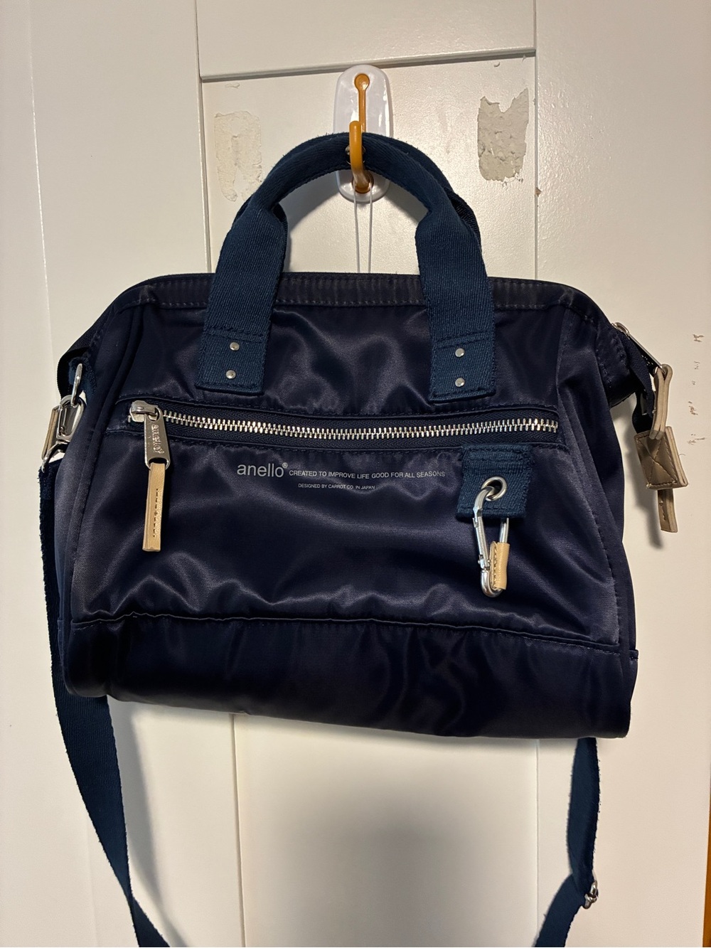 Anello Eleonor Glossy 2-way Mini Boston  Crossbody Tote Bag